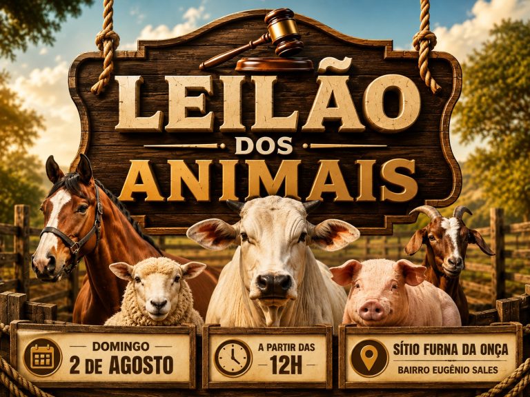 Tradicional Leilão dos Animais acontece neste domingo e reforça a programação da Festa de Nossa Senhora da Guia